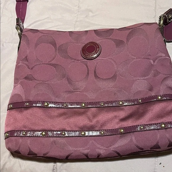Coach Plum Signature Crossbody with Studded Trim - Picture 2 of 5